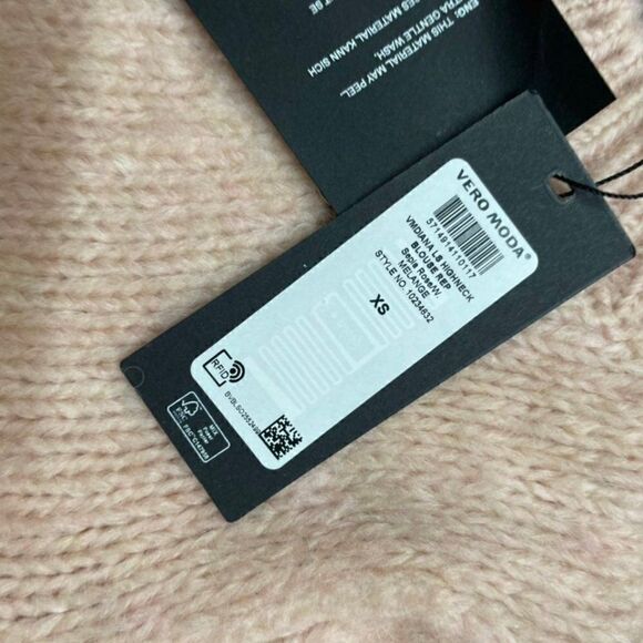 New Vero Moda Diana High Neck Super Soft Pink Sweater - Picture 6 of 13
